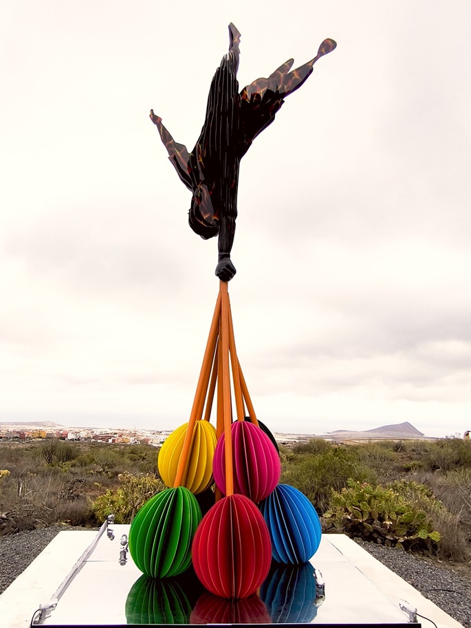 pohlmann.art-why people can't fly-im skulpturenpark-san isidro-teneriffa